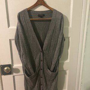 Elegant Banana Republic Marled Grey Cardigan Sweater - Size S